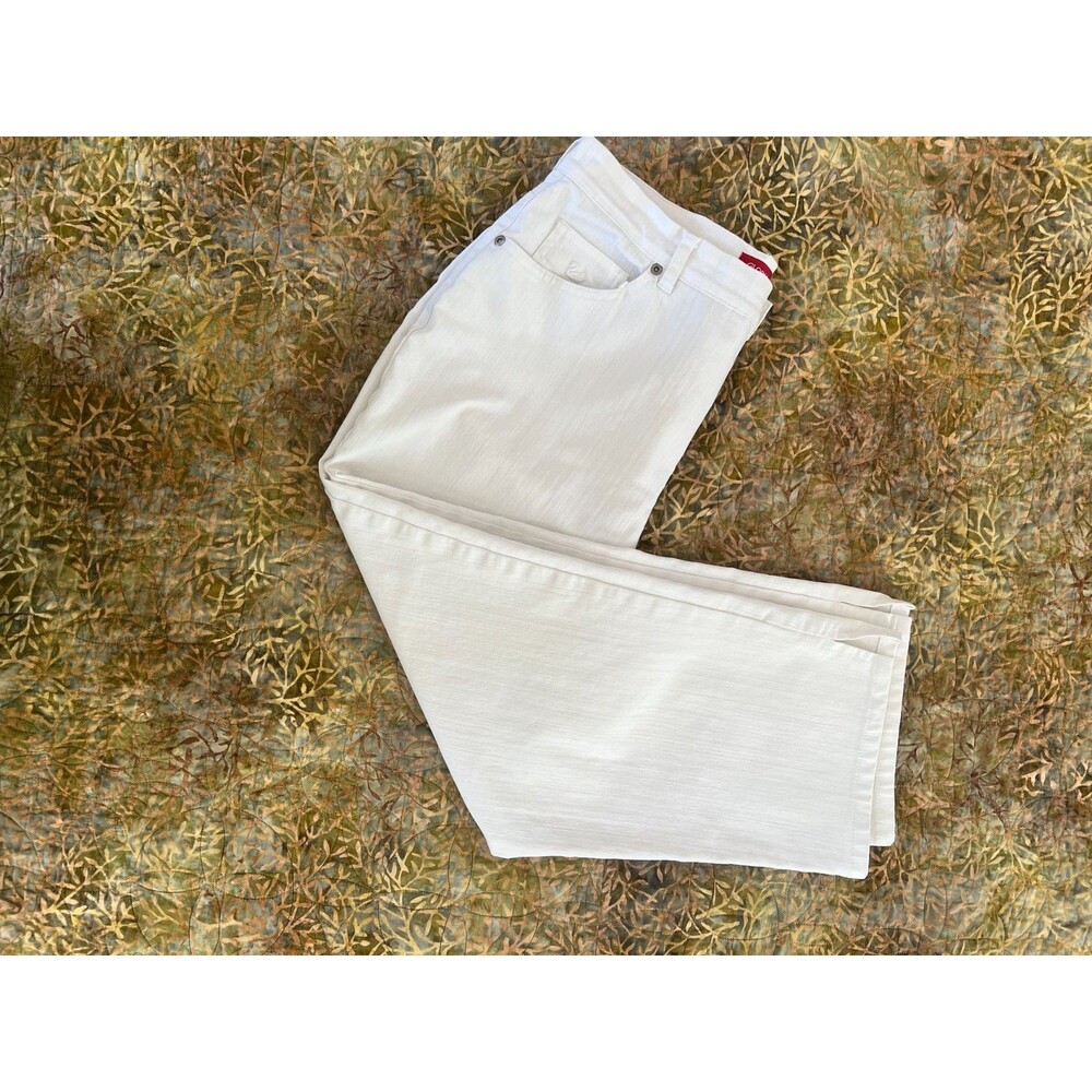 Gloria Vanderbilt Womens WHITE Size 10 Cropped Jean, Stretch 5 Pocket